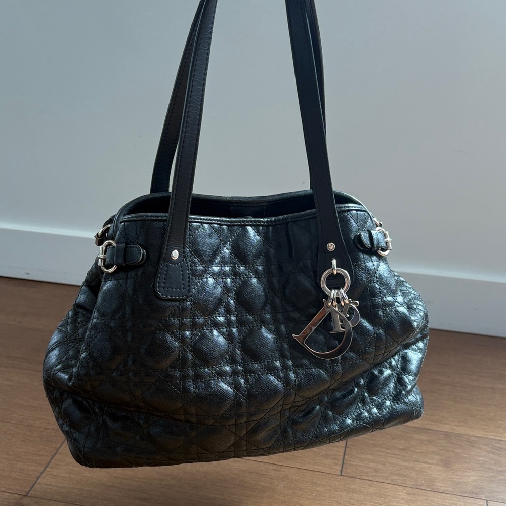 Black Dior Cannage Panarea tote bag